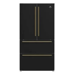 FORNO Réfrigérateur 19,2 pi3 36 po Noir Portes françaises - FFRBI1820-36