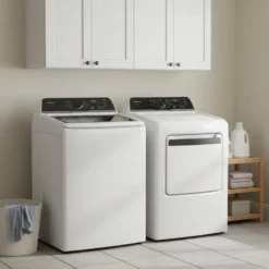 FRIGIDAIRE Ensemble laveuse sécheuse, Blanc, Chargement par le haut