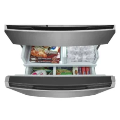 FRIGIDAIRE GALLERY Réfrigérateur 22,1 pi3 36 po Inox Congélateur en bas, Portes françaises - GRMG2272CF