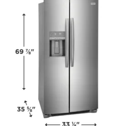 FRIGIDAIRE GALLERY Réfrigérateur 22,3 pi3 33 po Inox Côte à côte - GRSS2352AF