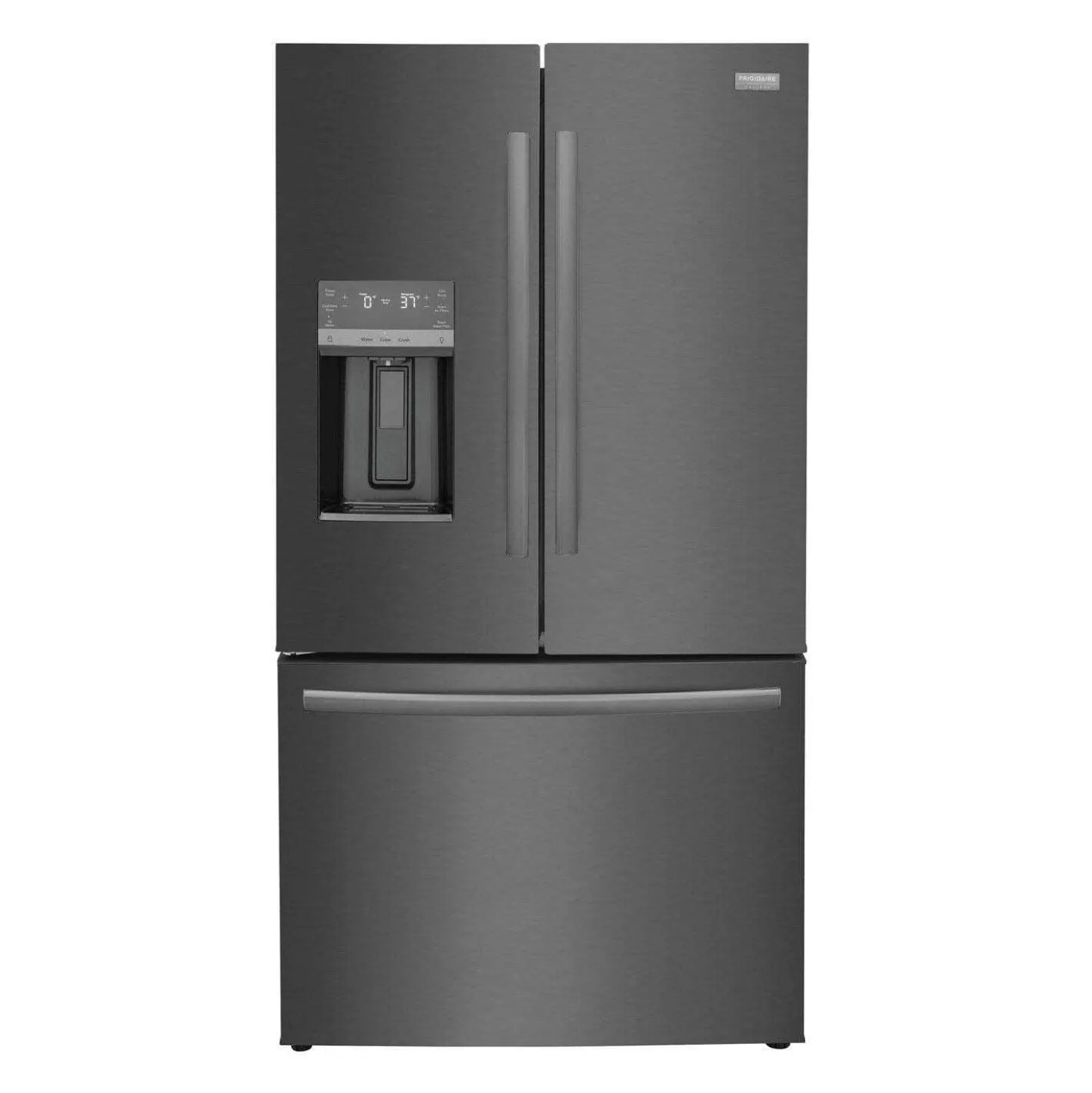 FRIGIDAIRE GALLERY Réfrigérateur 22,6 pi3 36 po Inox noir Congélateur en bas, Portes françaises - GRFC2353AD