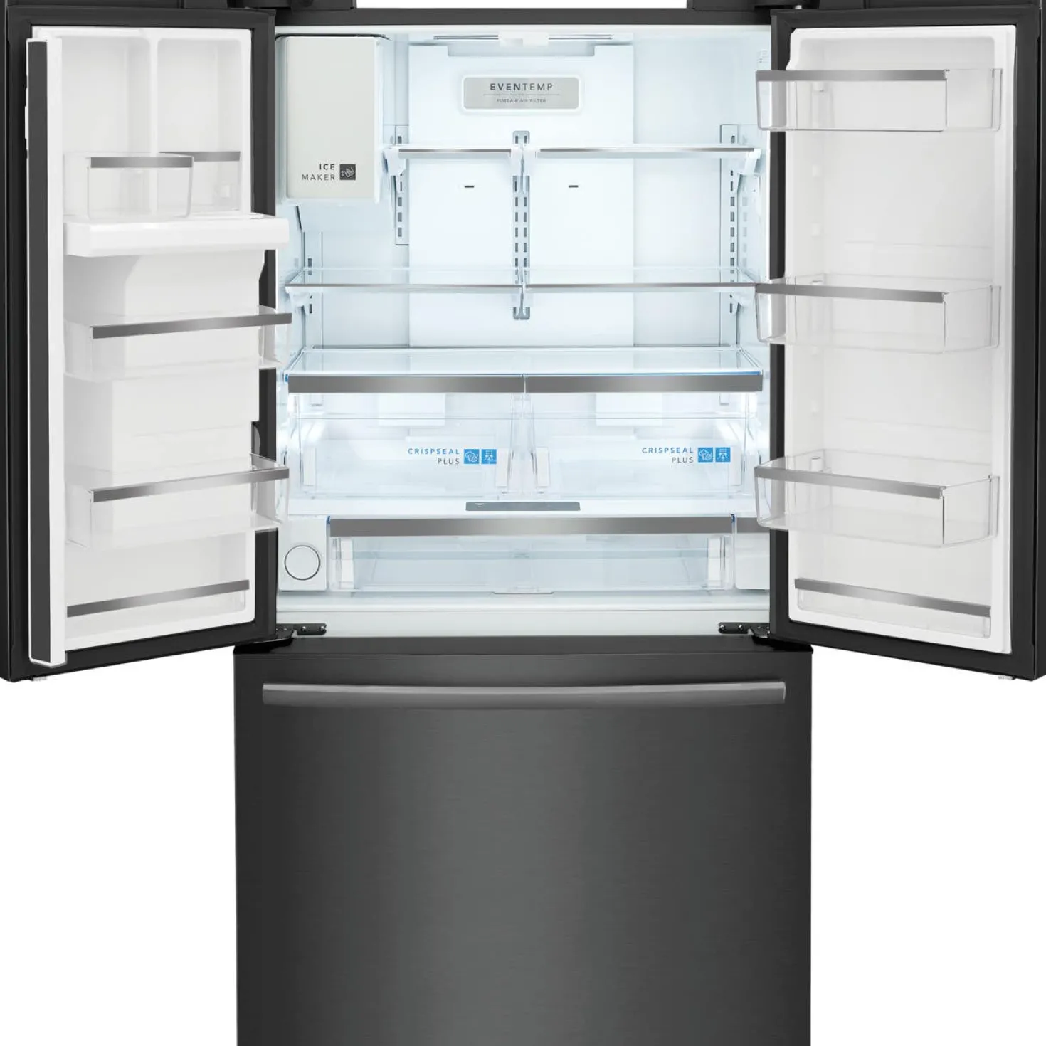 FRIGIDAIRE GALLERY Réfrigérateur 22,6 pi3 36 po Inox noir Congélateur en bas, Portes françaises - GRFC2353AD