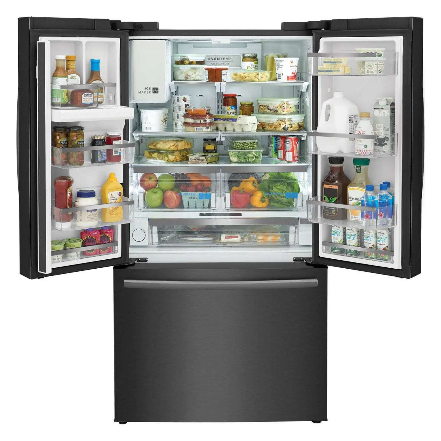 FRIGIDAIRE GALLERY Réfrigérateur 22,6 pi3 36 po Inox noir Congélateur en bas, Portes françaises - GRFC2353AD