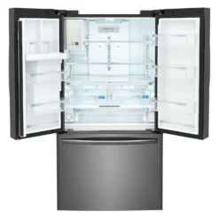 FRIGIDAIRE GALLERY Réfrigérateur 27,8 pi3 36 po Inox noir Congélateur en bas, Portes françaises - GRFS2853AD
