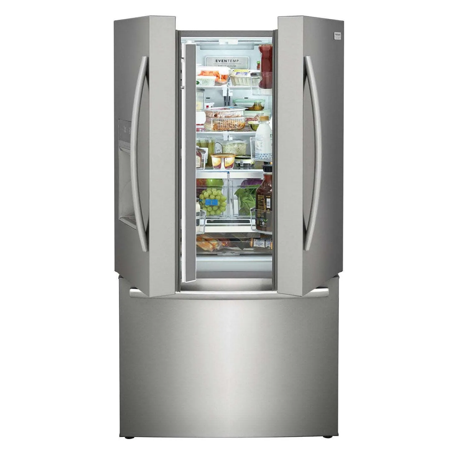 FRIGIDAIRE GALLERY Réfrigérateur 27,8 pi3 36 po Inox Congélateur en bas, Portes françaises - GRFS2853AF