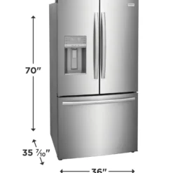 FRIGIDAIRE GALLERY Réfrigérateur 27,8 pi3 36 po Inox Congélateur en bas, Portes françaises - GRFS2853AF