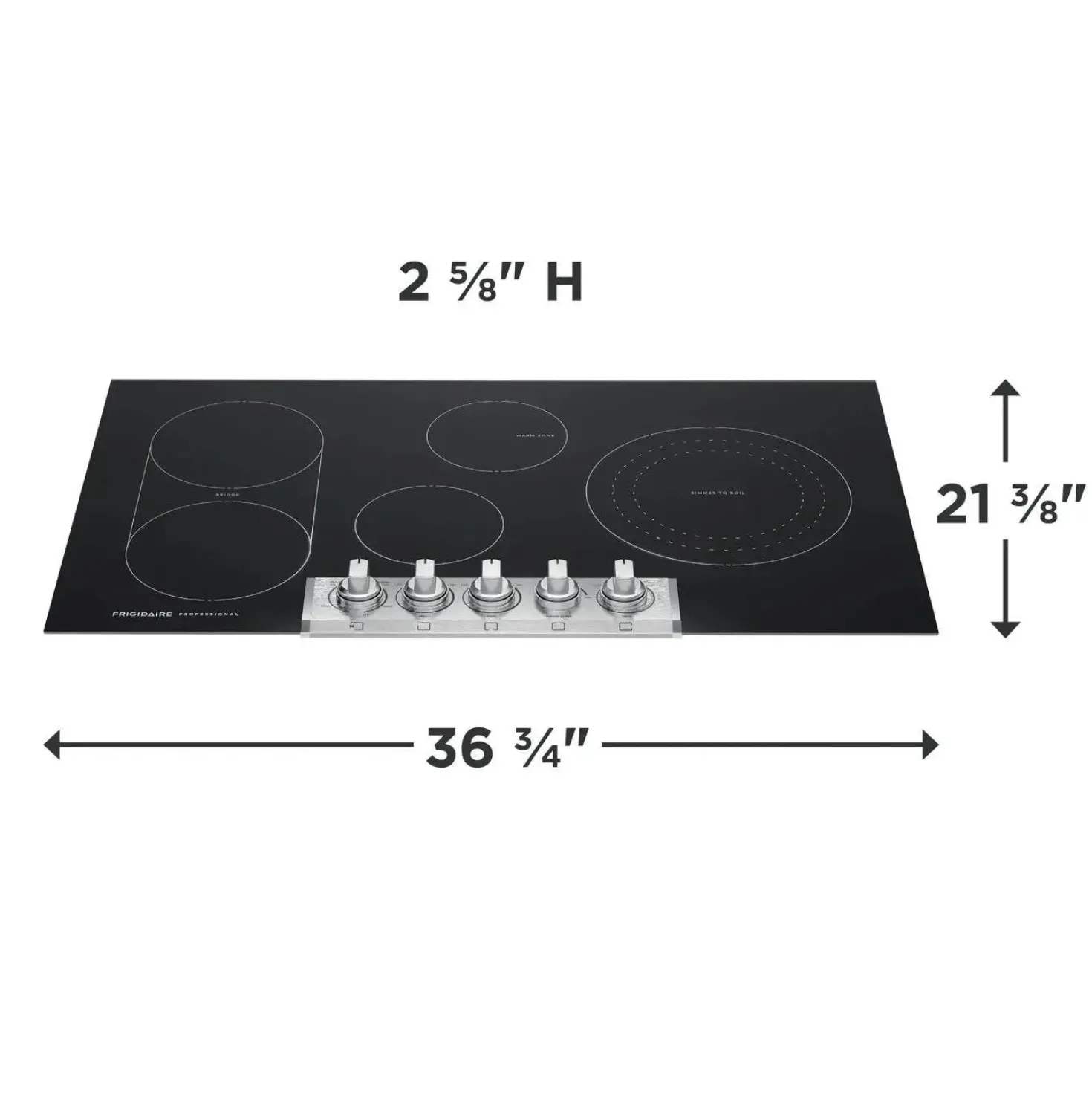 Frigidaire Professional Plaque de cuisson Vitrocéramique Noir 36" Noir - PCCE3680AF