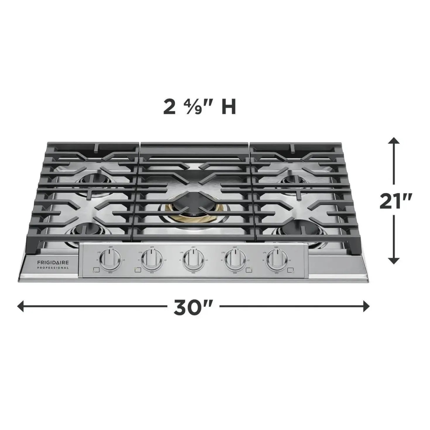Frigidaire Professional Plaque de cuisson Gaz Inox 30" Inox - PCCG3080AS
