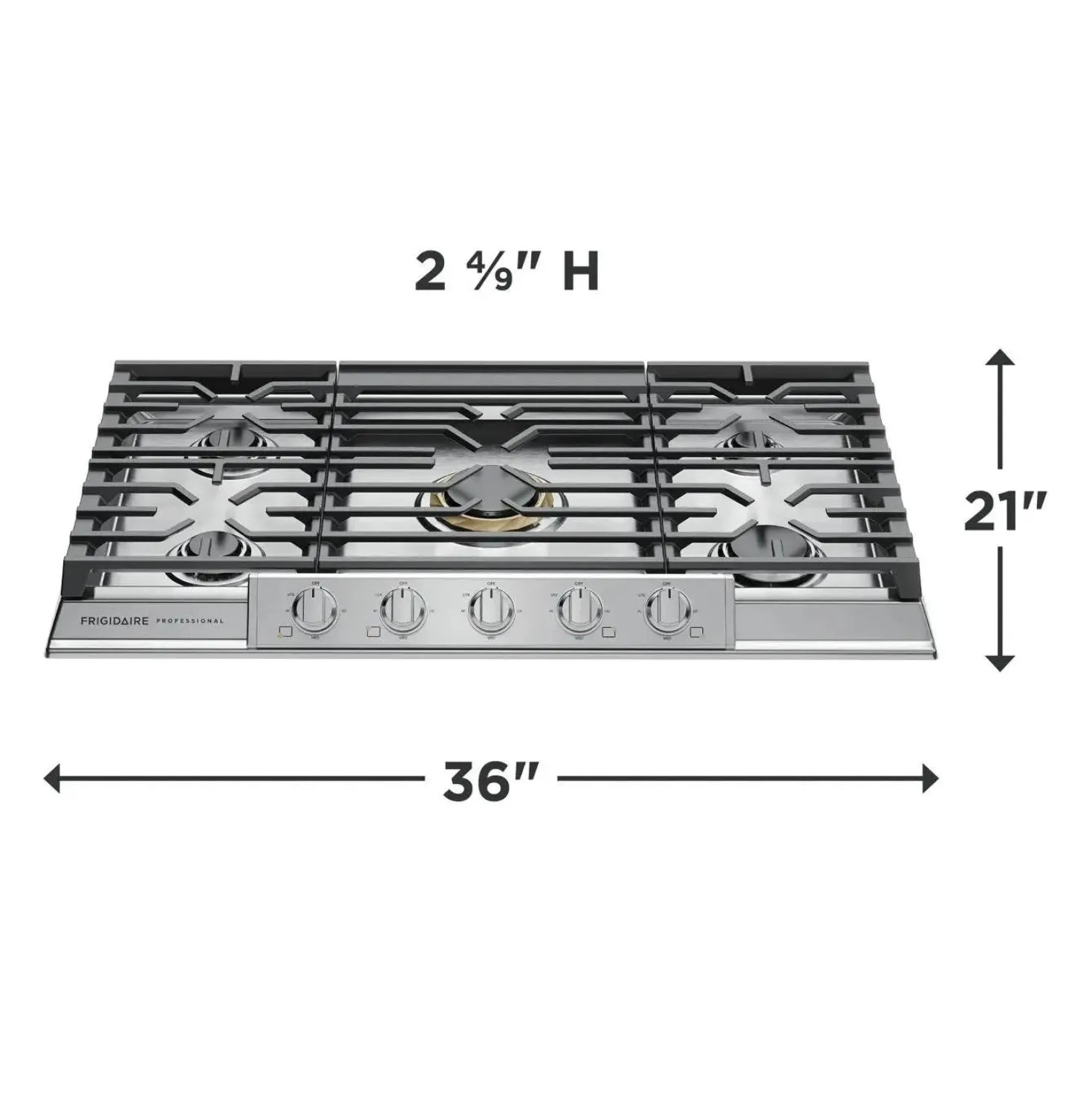 Frigidaire Professional Plaque de cuisson Gaz Inox 36" Inox - PCCG3680AS