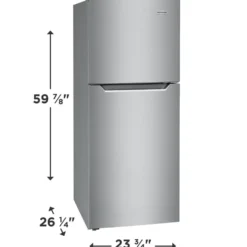 FRIGIDAIRE Réfrigérateur 10,1 pi3 24 po Inox Congélateur en haut - FFET1022UV