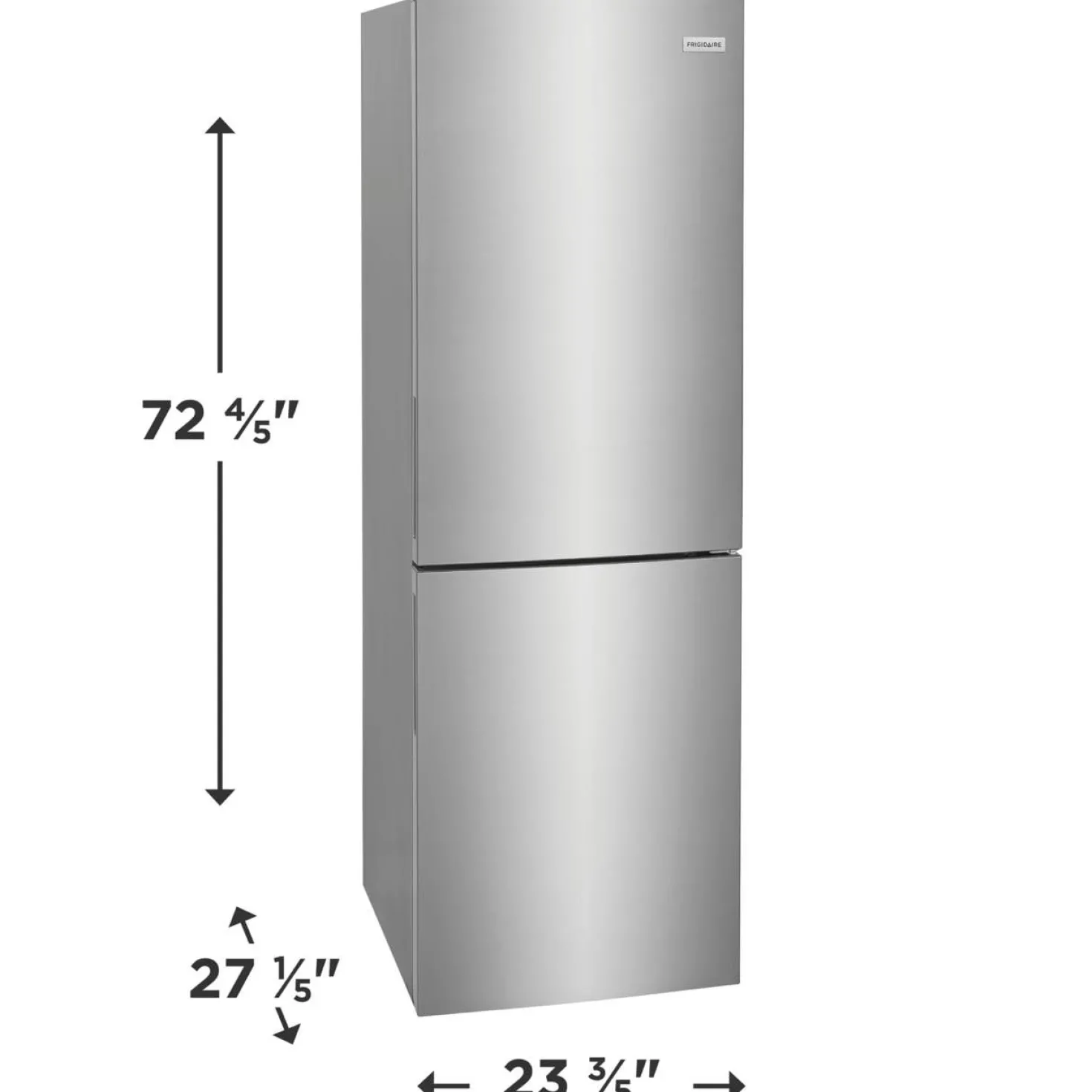 FRIGIDAIRE Réfrigérateur 11,5 pi3 24 po Inox Congélateur en bas - FRBG1224AV