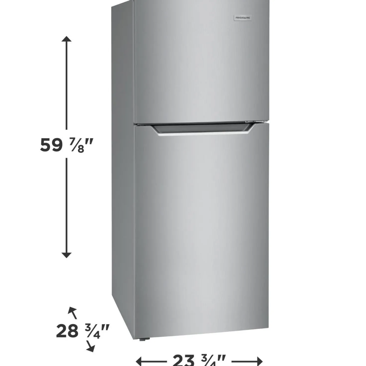 FRIGIDAIRE Réfrigérateur 11,6 pi3 24 po Inox Congélateur en haut - FFET1222UV