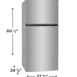 FRIGIDAIRE Réfrigérateur 13,9 pi3 27 po Inox Congélateur en haut - FFHT1425VV