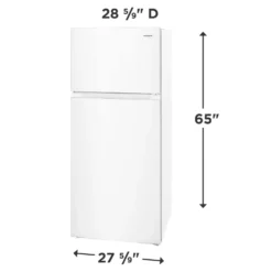 FRIGIDAIRE Réfrigérateur 16 pi3 28 po Blanc Congélateur en haut - FRTE1622AW