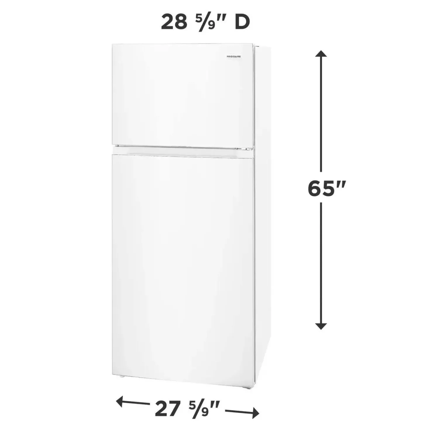 FRIGIDAIRE Réfrigérateur 16 pi3 28 po Blanc Congélateur en haut - FRTE1622AW
