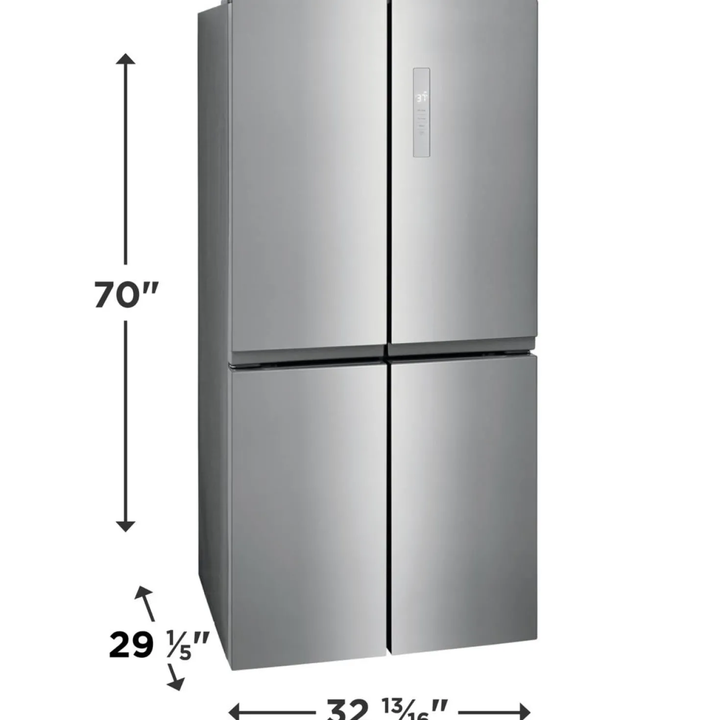 FRIGIDAIRE Réfrigérateur 17,4 pi3 33 po Inox Congélateur en bas, Portes françaises - FRQG1721AV