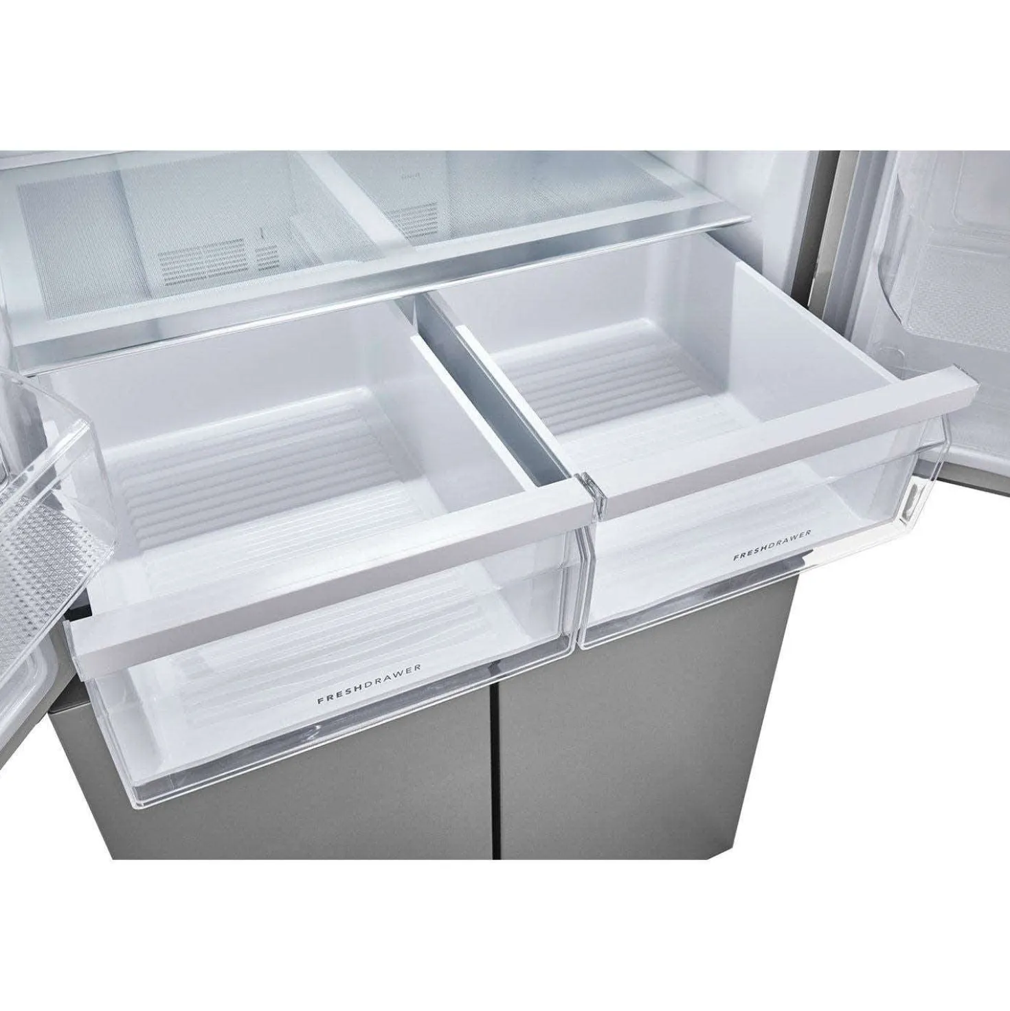 FRIGIDAIRE Réfrigérateur 17,4 pi3 33 po Inox Congélateur en bas, Portes françaises - FRQG1721AV