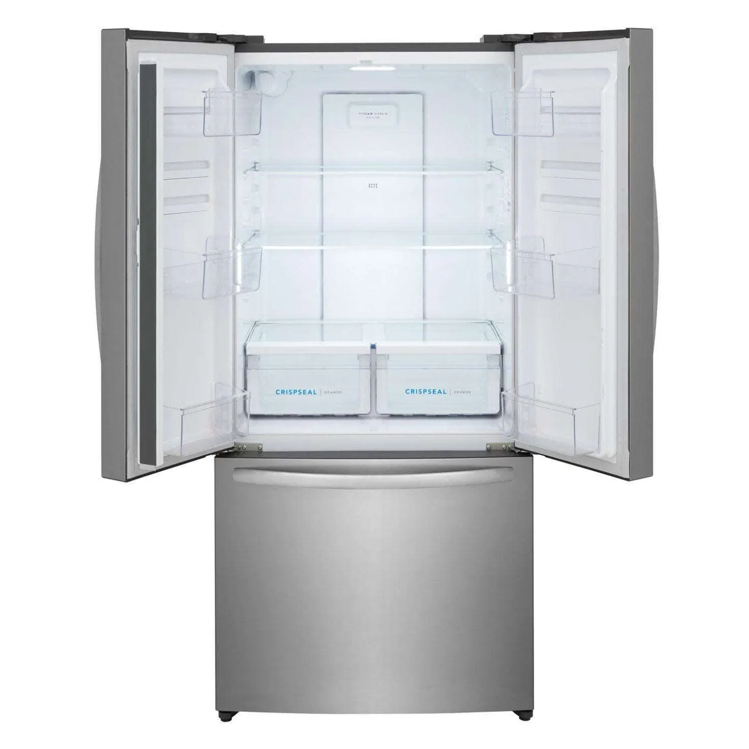 FRIGIDAIRE Réfrigérateur 17,6 pi3 32 po Inox Congélateur en bas, Portes françaises - FRFG1723AV
