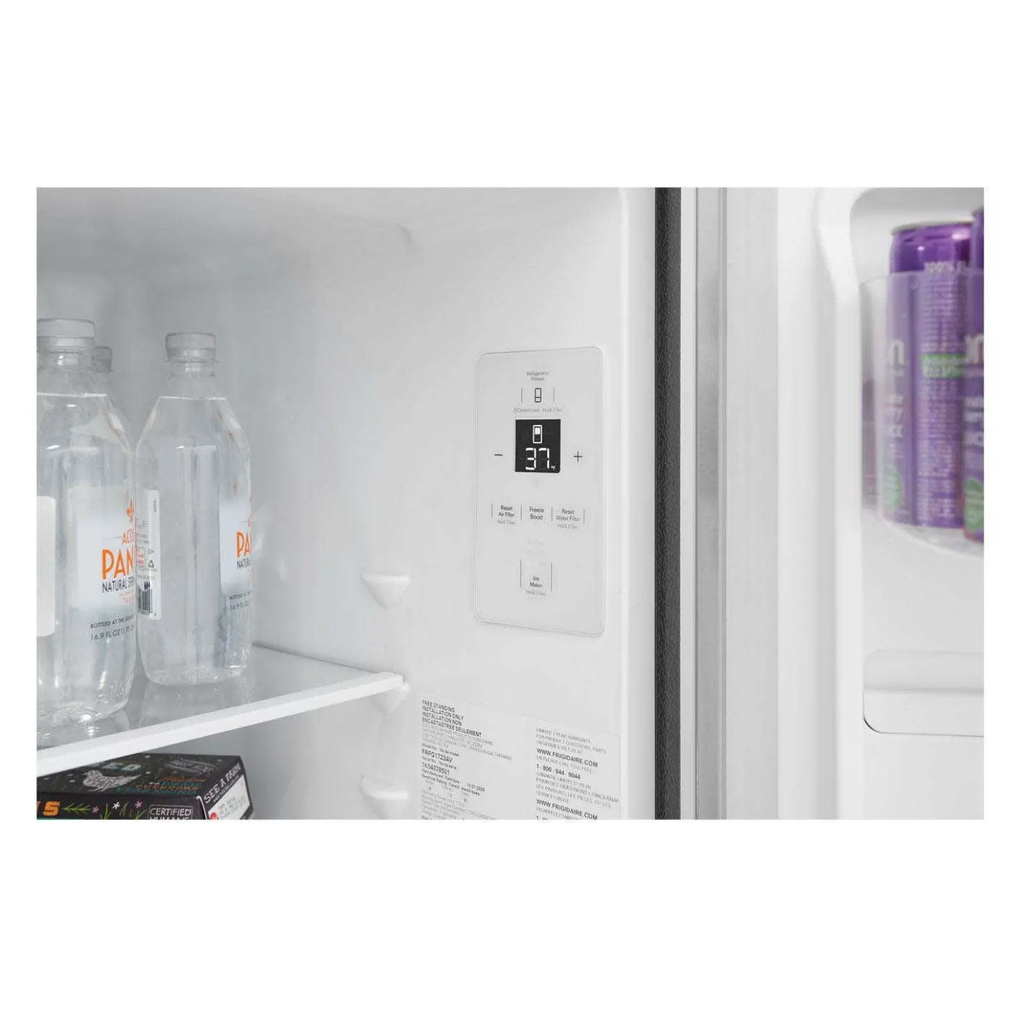 FRIGIDAIRE Réfrigérateur 17,6 pi3 32 po Inox Congélateur en bas, Portes françaises - FRFG1723AV