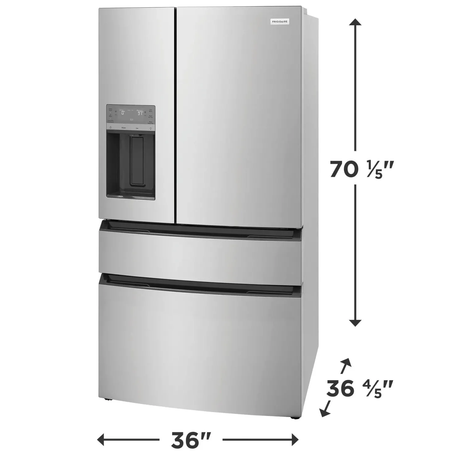 FRIGIDAIRE Réfrigérateur 26,3 pi3 36 po Inox Portes françaises - FRMS2733AV