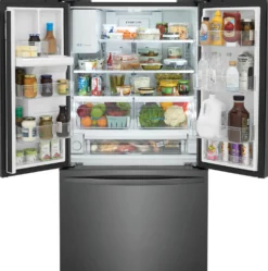 FRIGIDAIRE Réfrigérateur 27,8 pi3 36 po Inox noir Congélateur en bas, Portes françaises - FRFS2823AD