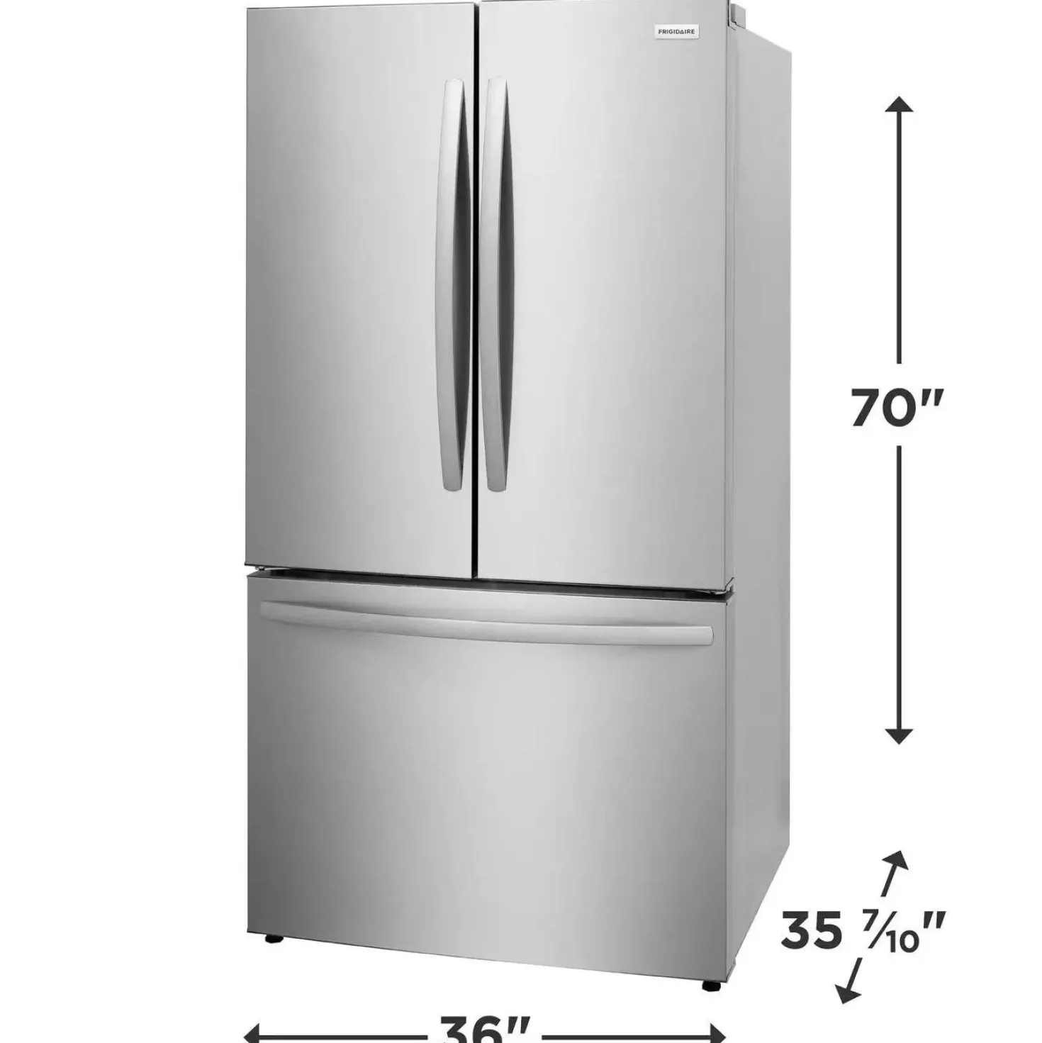 FRIGIDAIRE Réfrigérateur 28,8 pi3 36 po Inox Portes françaises - FRFN2813AF