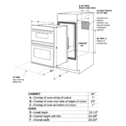 GE Combinaison four encastrée et micro-ondes Acier inoxydable30