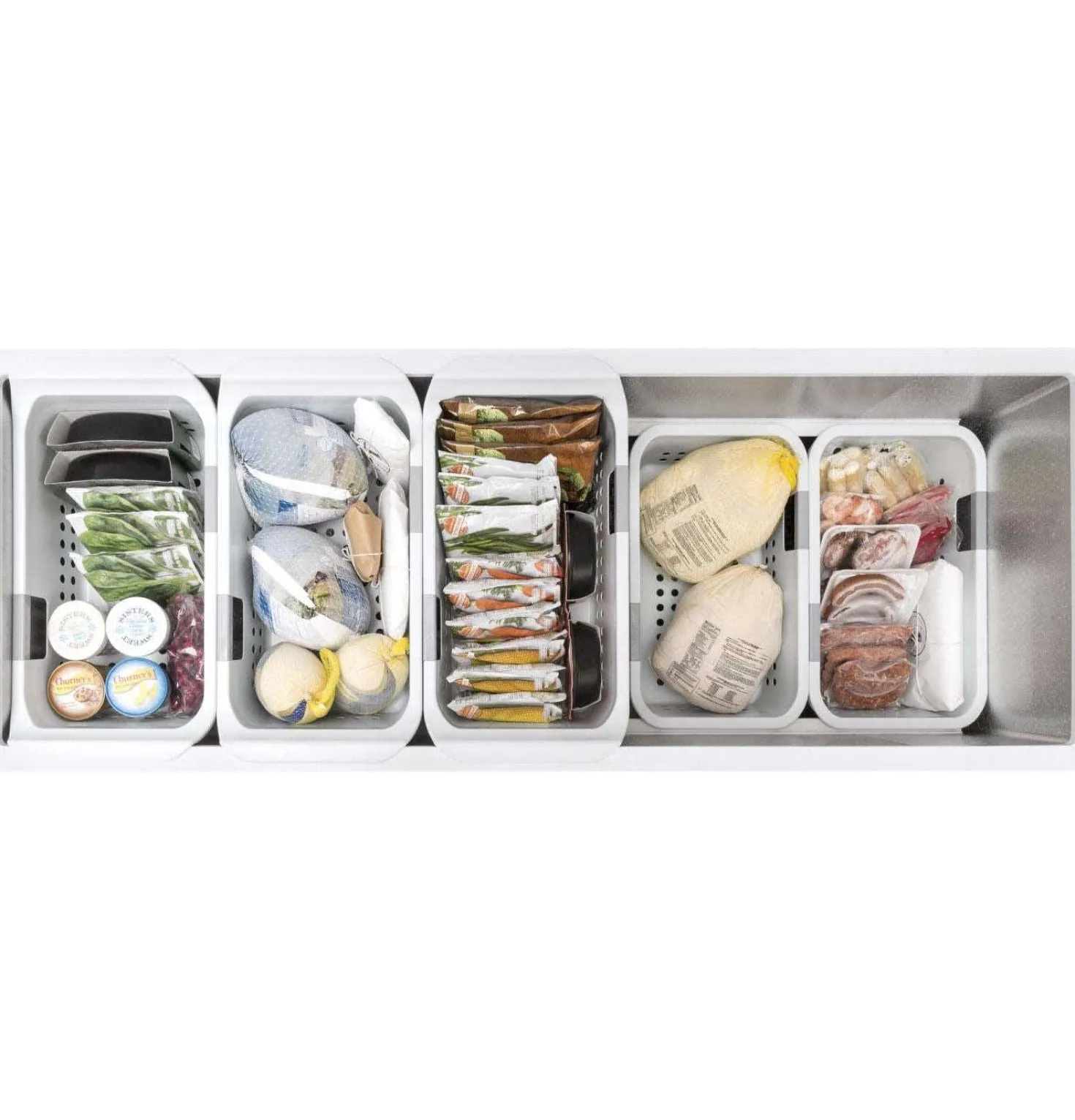 GE Congélateur 21,7 pi3, Blanc, Horizontal, 73.25" - FCM22DLWW