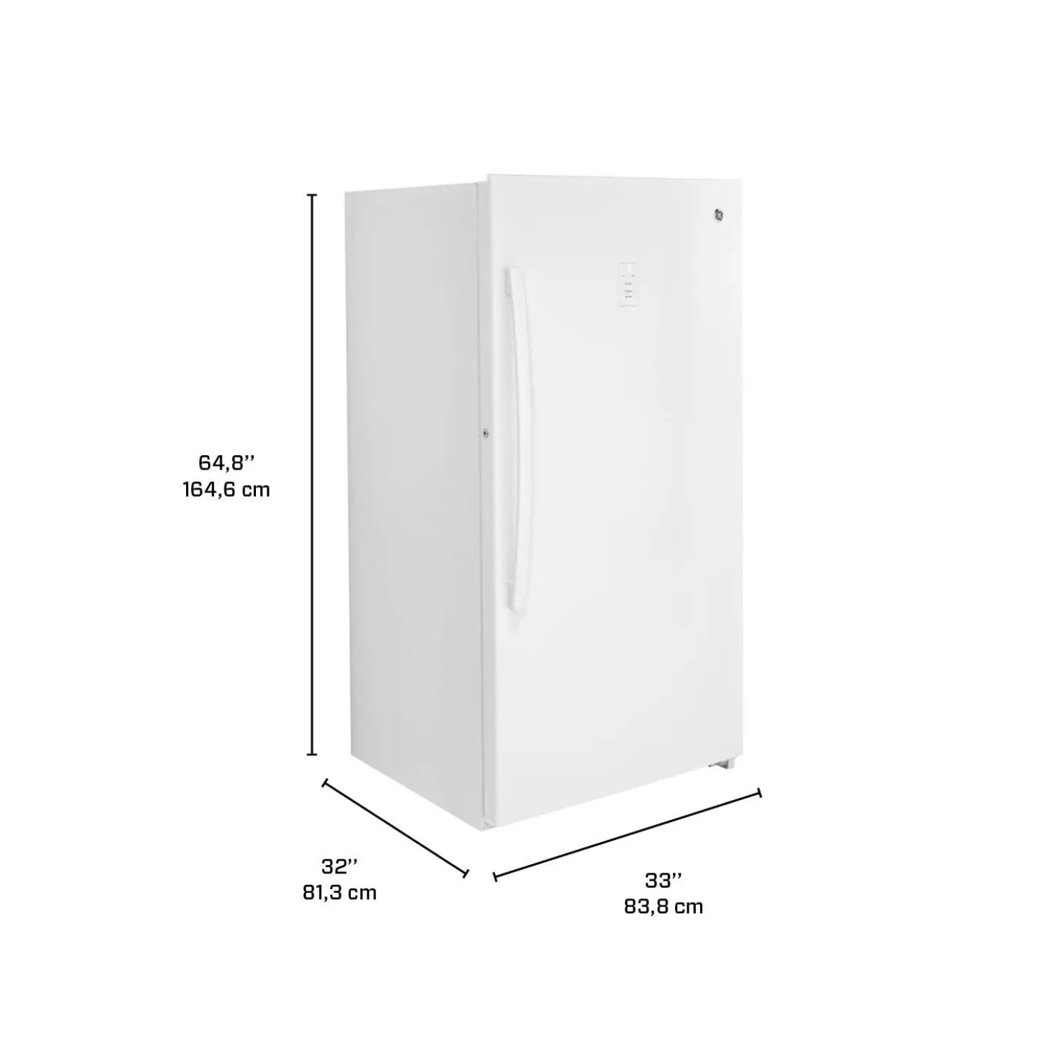 GE Congélateur 17,3 pi3, Blanc, Vertical, 33" - FUF17SMRWW