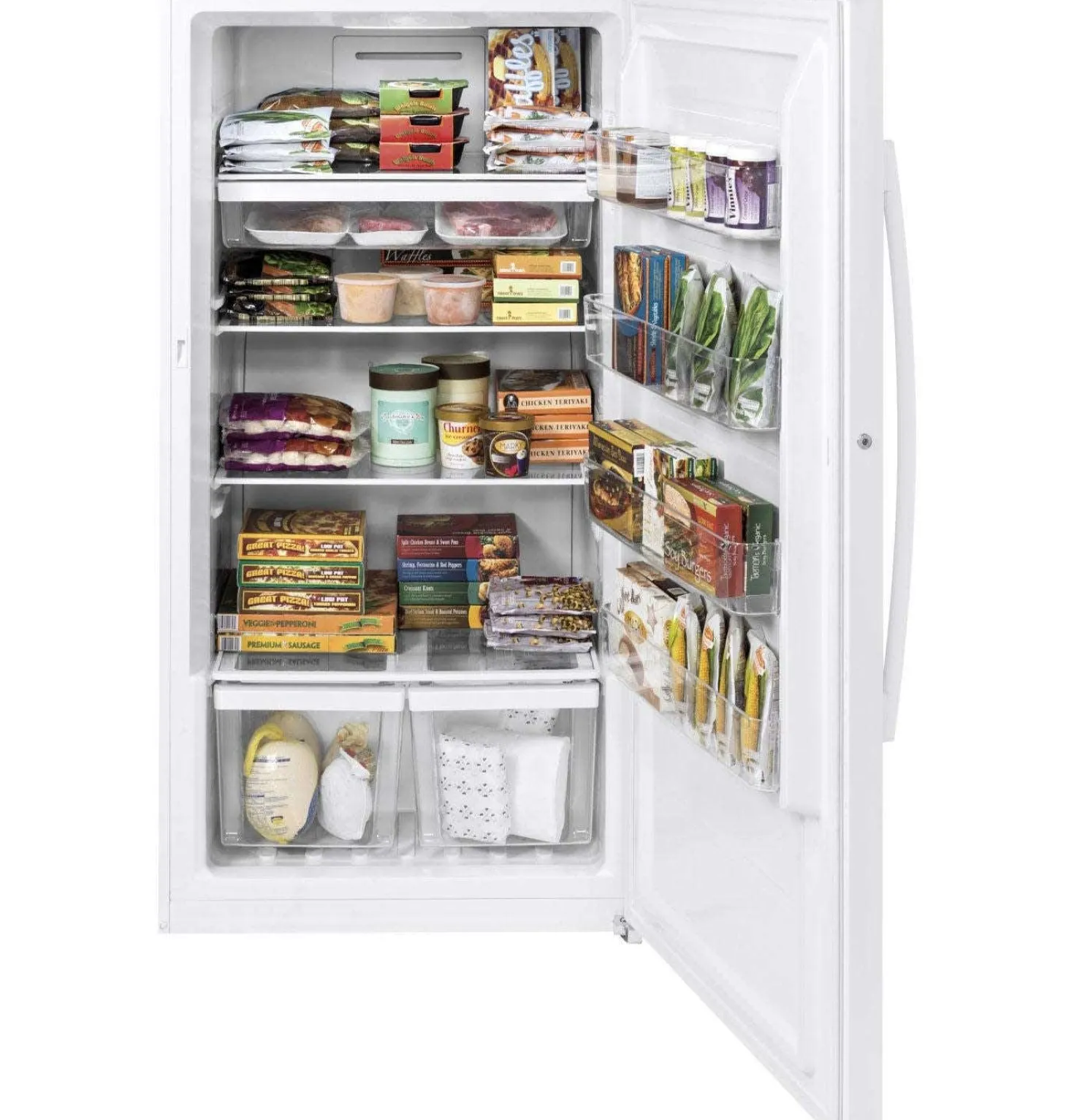 GE Congélateur 17 pi3, Blanc, Vertical, 33" - FUF17DLRWW