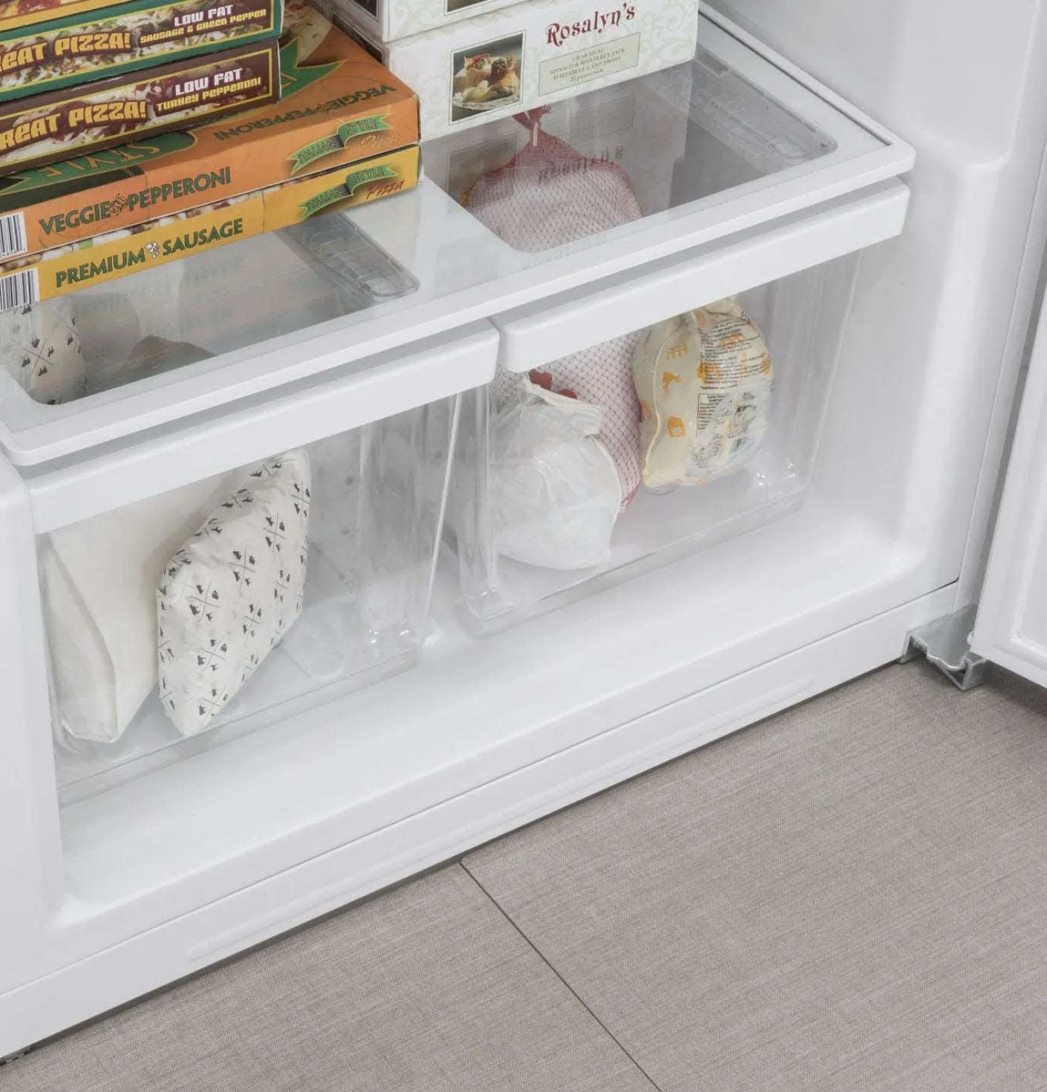 GE Congélateur 21 pi3, Blanc, Vertical, 33" - FUF21DLRWW