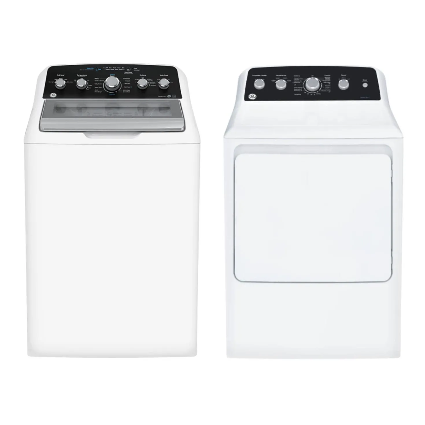 GE Ensemble laveuse sécheuse, BLANC, Chargement par le haut