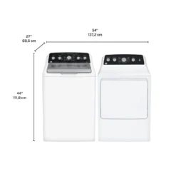 GE Ensemble laveuse sécheuse, BLANC, Chargement par le haut