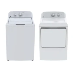 GE Ensemble laveuse sécheuse, Blanc, Chargement par le haut