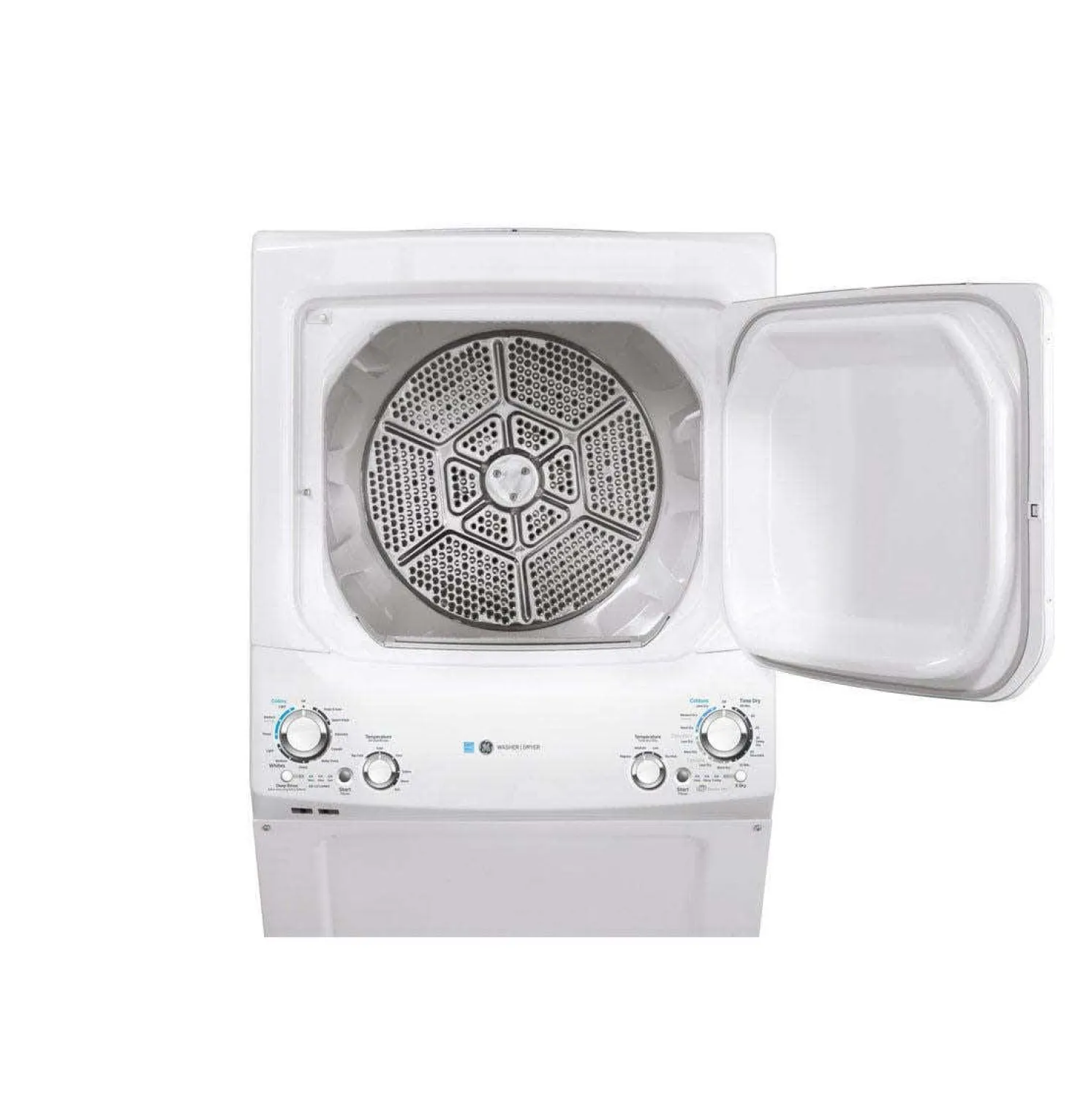 GE Laveuse et sécheuse superposées, Blanc, 27'', 800 RPM - GUD27EEMNWW