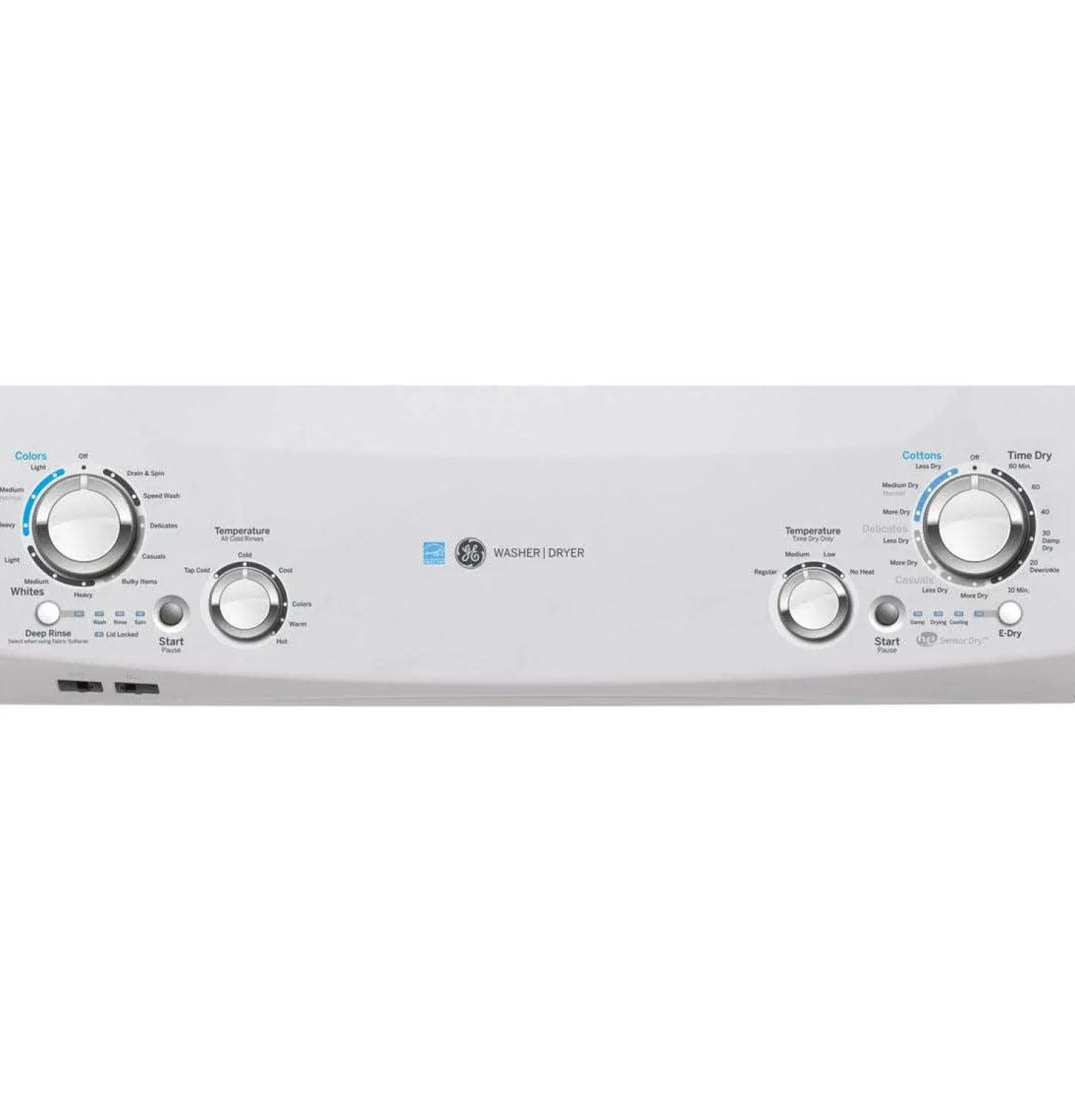 GE Laveuse et sécheuse superposées, Blanc, 27'', 800 RPM - GUD27EEMNWW