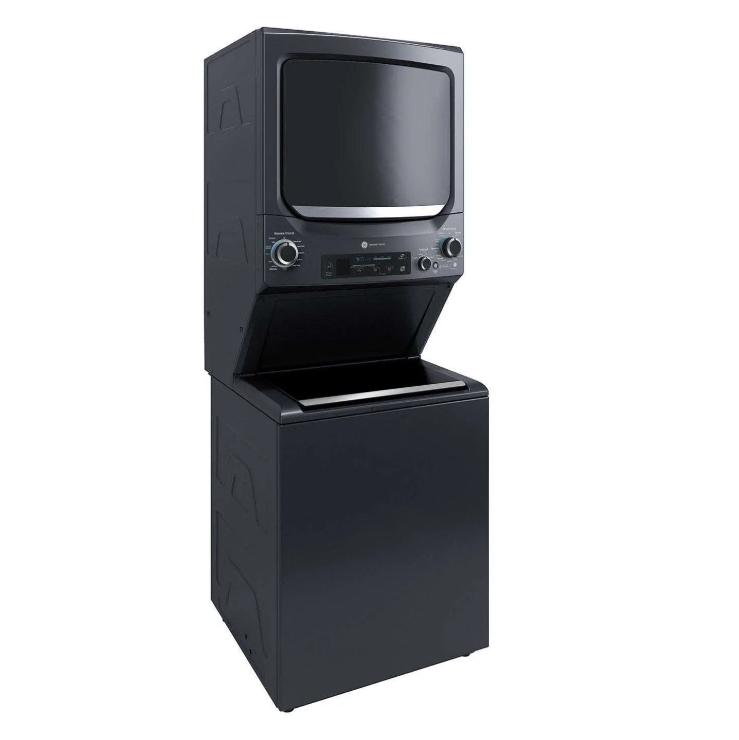 GE Laveuse et sécheuse superposées Chargement par le haut Gris 27'' 800 - GUD57EEMTDG