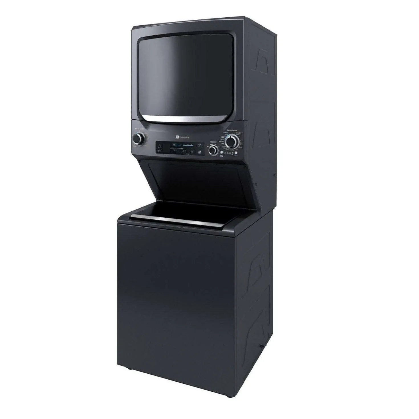 GE Laveuse et sécheuse superposées Chargement par le haut Gris 27'' 800 - GUD57EEMTDG