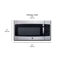 GE Micro-ondes 1,6 pi3 Acier inoxydable30" JVM2165SMSS
