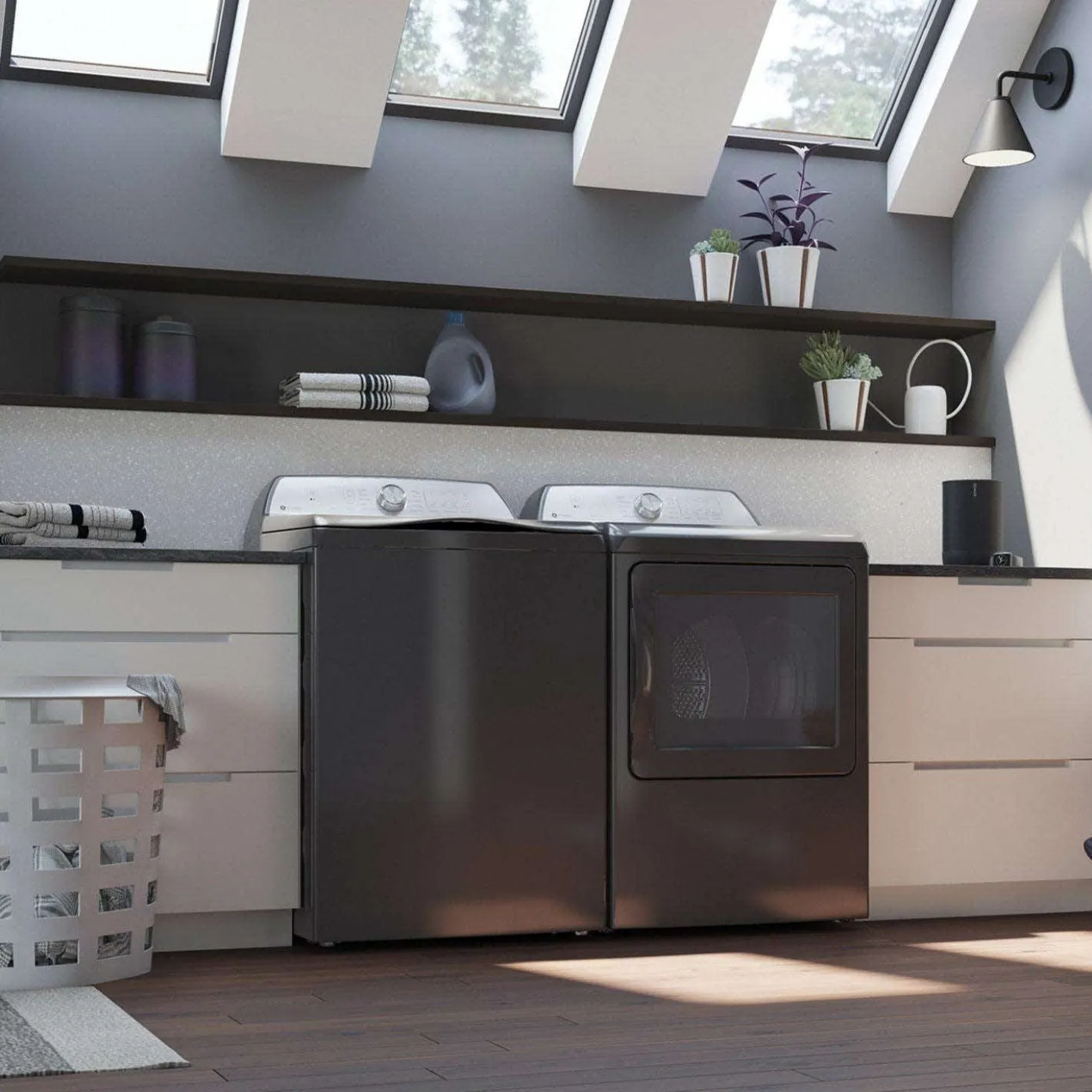 GE Profile Laveuse Chargement par le haut Gris 28" - PTW600BPRDG
