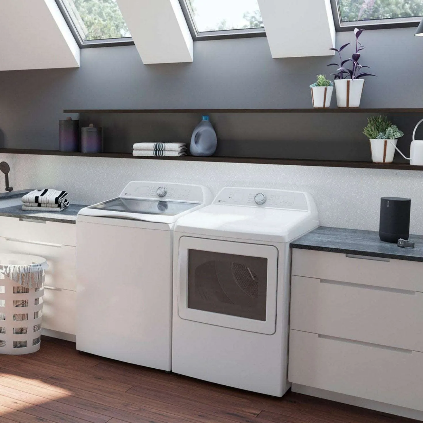 GE Profile Laveuse Chargement par le haut BLANC 28" - PTW600BSRWS