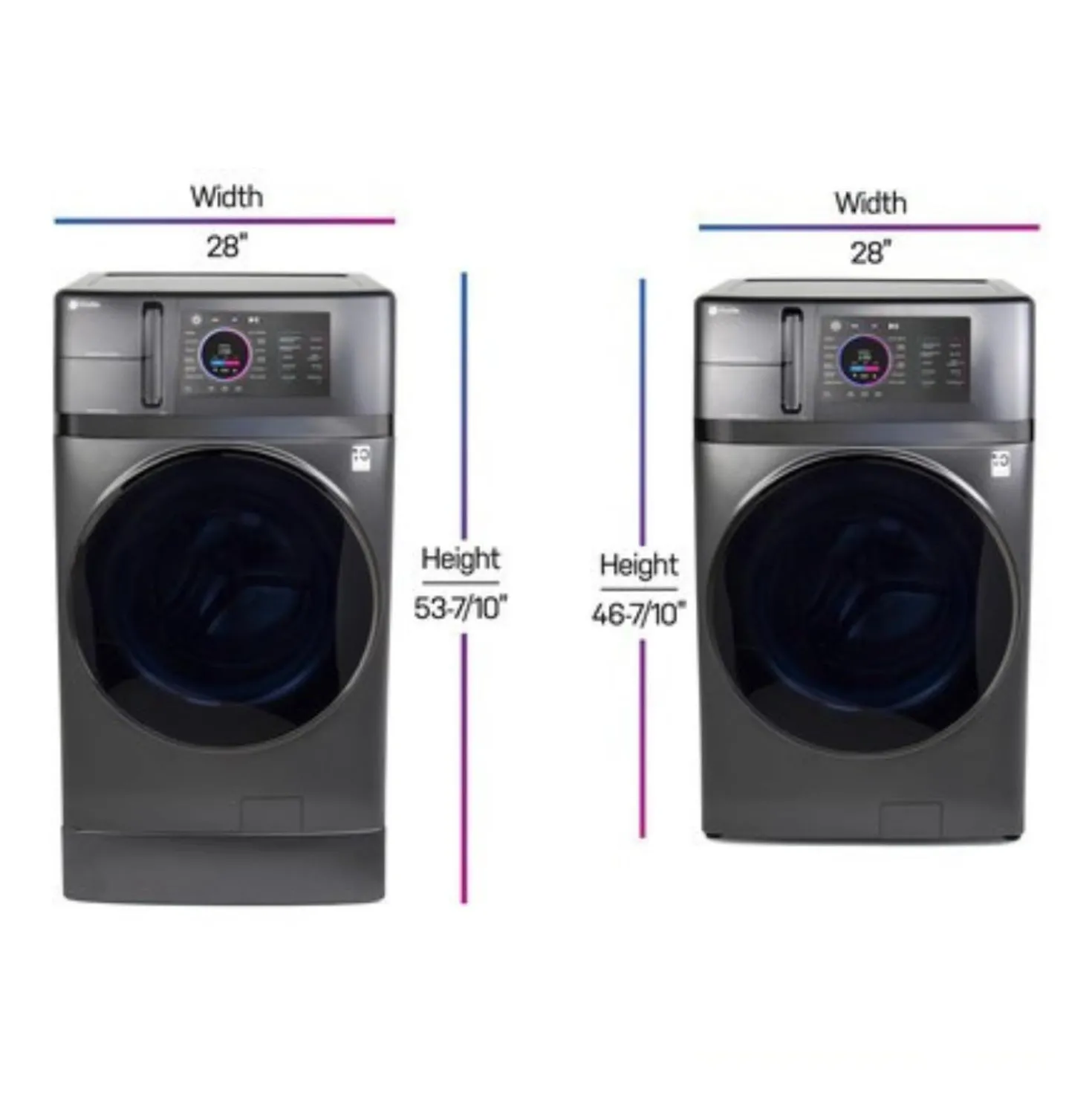 GE Profile Laveuse sécheuse 2 en 1, Carbone-Graphite, 28", Chargement frontal - PFQ97HSPVDS