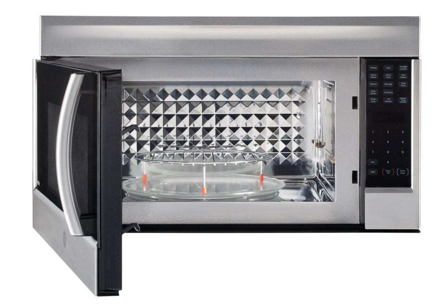 GE Profile Micro-ondes/hotte 1,8 pi3, Acier inoxydable, 30", 400