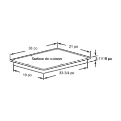 GE Profile Table de cuisson Gaz Acier inoxydable 36