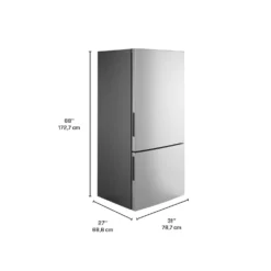 GE Réfrigérateur 17,7 pi3 31 po Acier inoxydable Congélateur en bas - GBE17HYRFS
