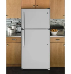 GE Réfrigérateur 18 pi3 30 po Acier inoxydable Congélateur en haut - GTE18FSLKSS