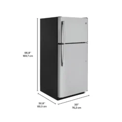 GE Réfrigérateur 18 pi3 30 po Acier inoxydable Congélateur en haut - GTE18FSLKSS