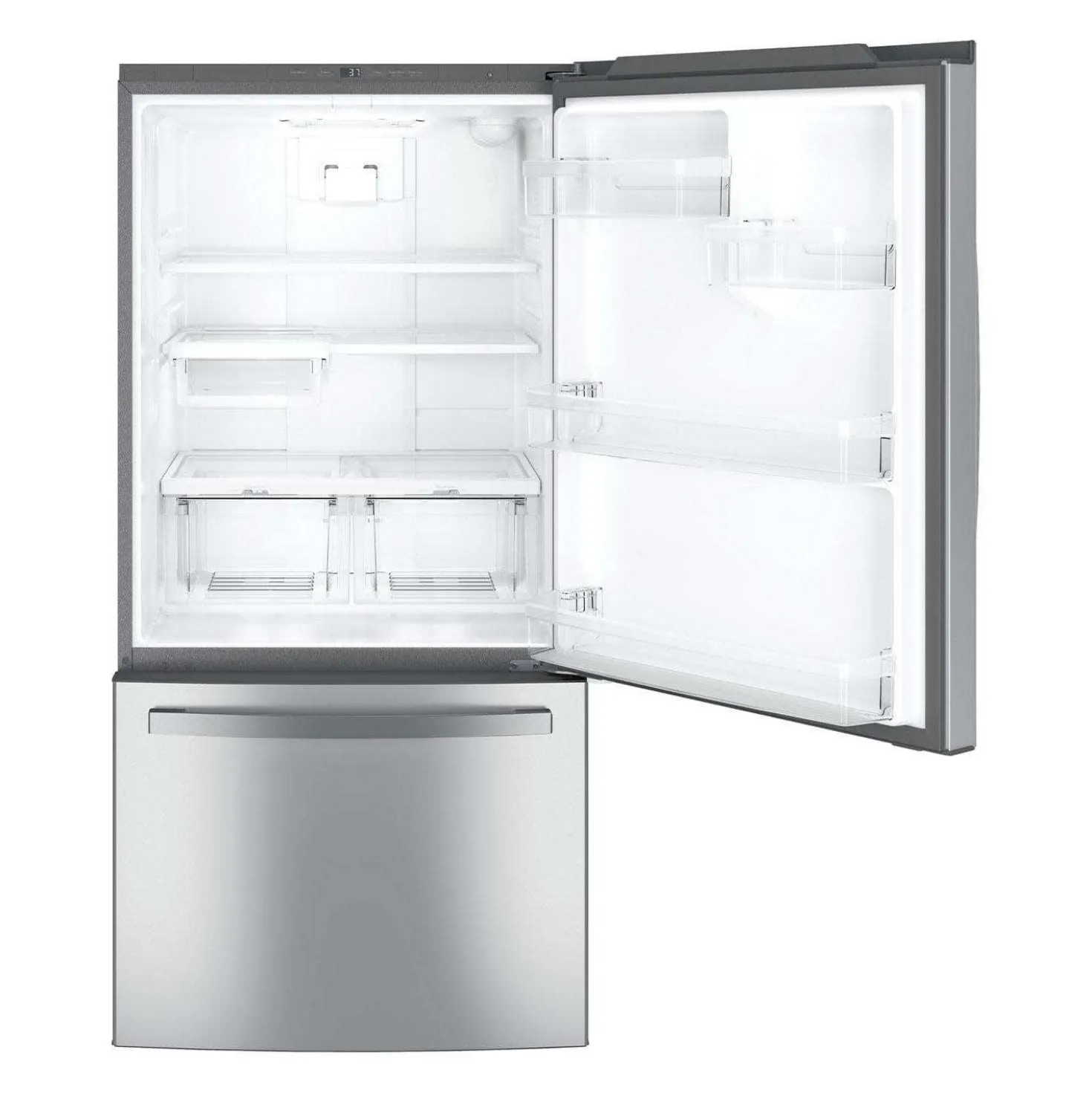 GE Réfrigérateur 24,8 pi3 33 po Acier inoxydable Congélateur en bas - GDE25EYKFS