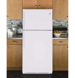 GE Réfrigérateur 18 pi3 30 po Blanc Congélateur en haut - GTE18FTLKWW