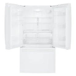 GE Réfrigérateur 27 pi3 36 po Blanc Congélateur en bas, Portes françaises - GNE27JGMWW